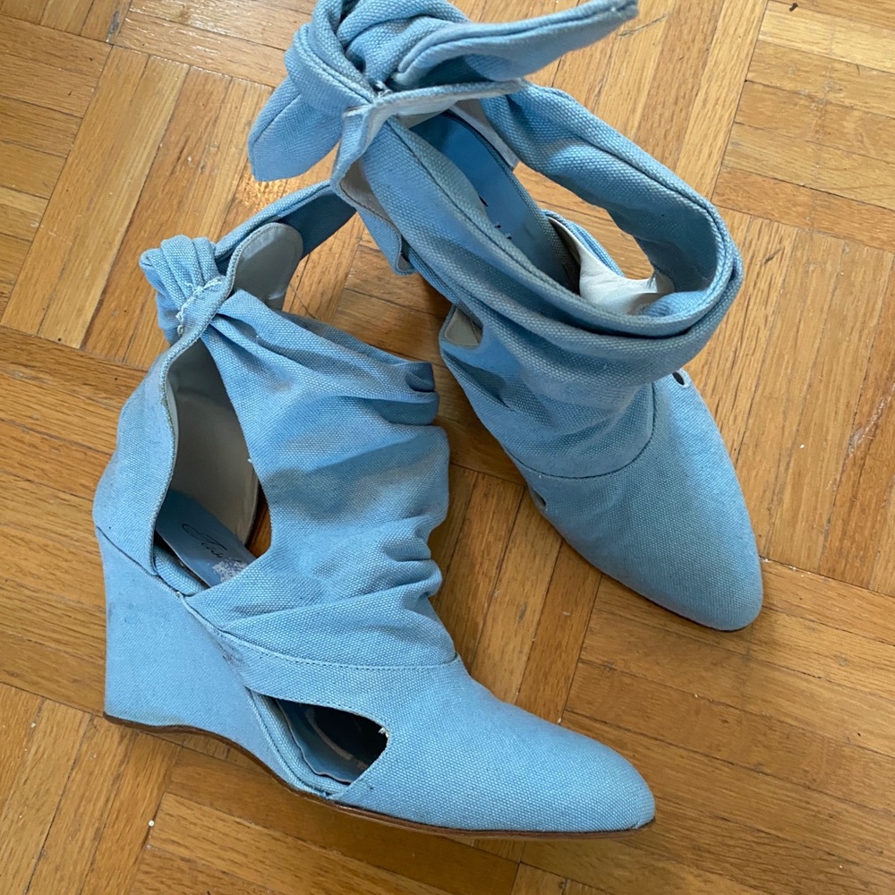 Tashkent by Cheyenne Linen Ankle Boots size 39/8